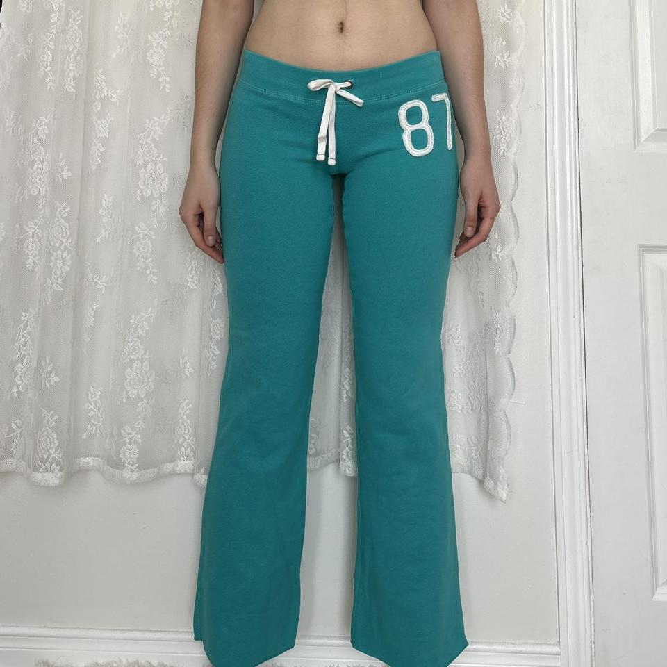 Y2k foldover low rise aeropostale flare sweatpants - Depop