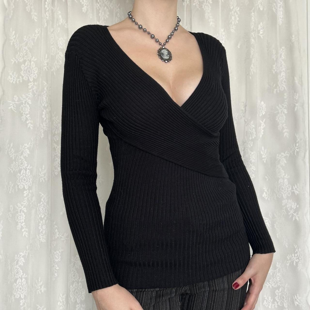 Dainty Dark Coquette Balletcore Black Long Sleeve... - Depop