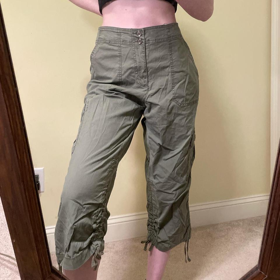 Army green cargo pants LV Hand-stamped in Los - Depop