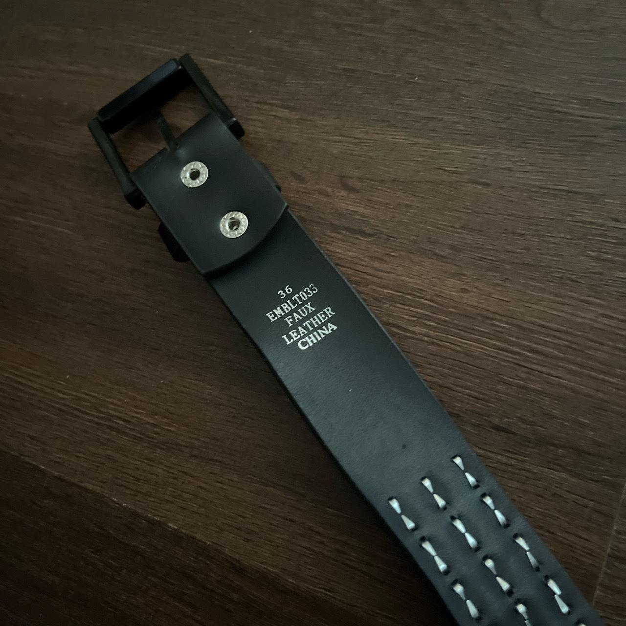 black studded belt cool studded black belt only... - Depop