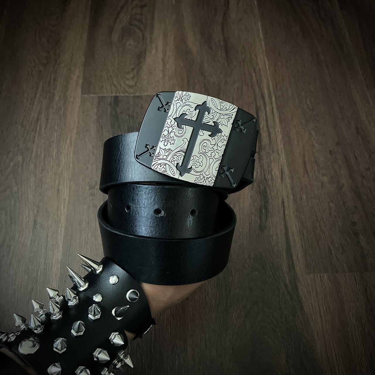 希少 y2k SEX POT ReVeNGe スカル 3段スタッズ ベルト 黒 SEX POT ReVeNGe skull studded belt Y2K SEX POT REVENGE