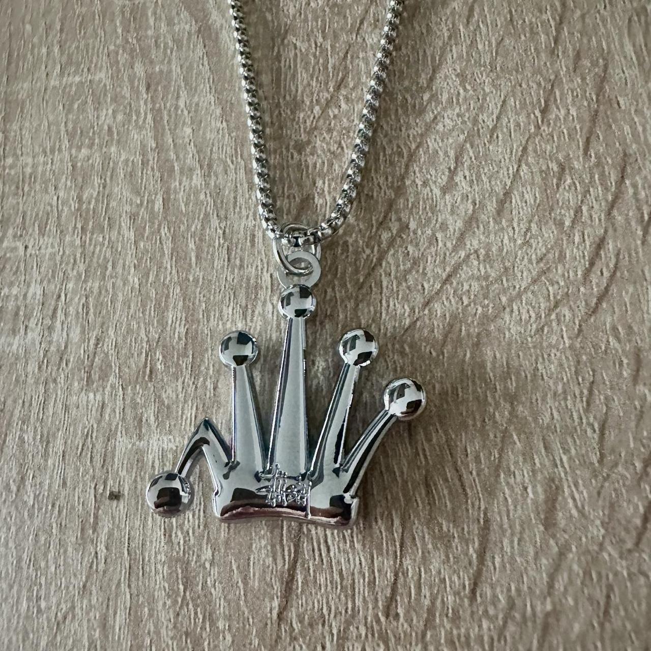 Stussy l Bent Crown Silverネックレス Stussy Metal Bent Crown Pendant Necklace 27in | eBay