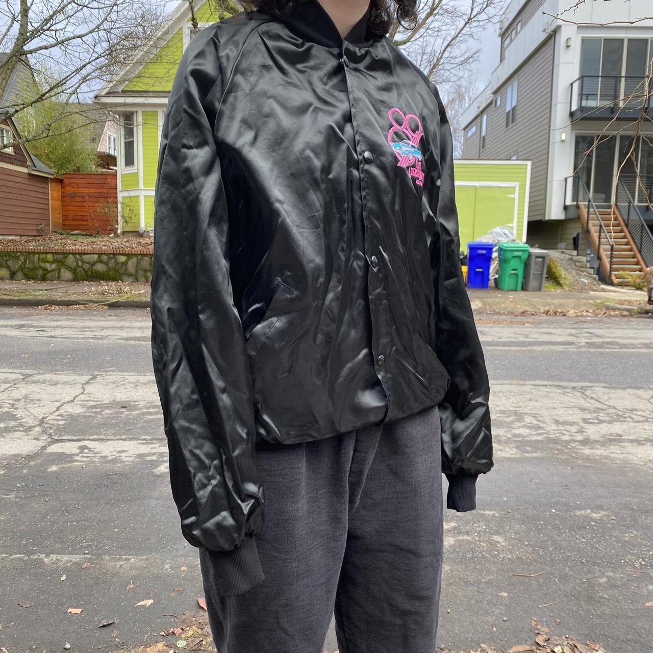 Vintage 1989 made in USA satin bomber jacket! Such a... Depop