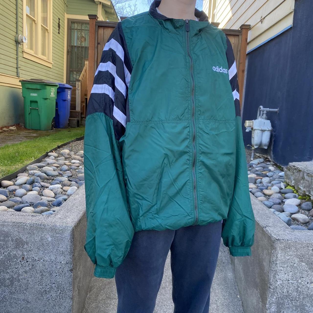 Vintage green best sale adidas jacket