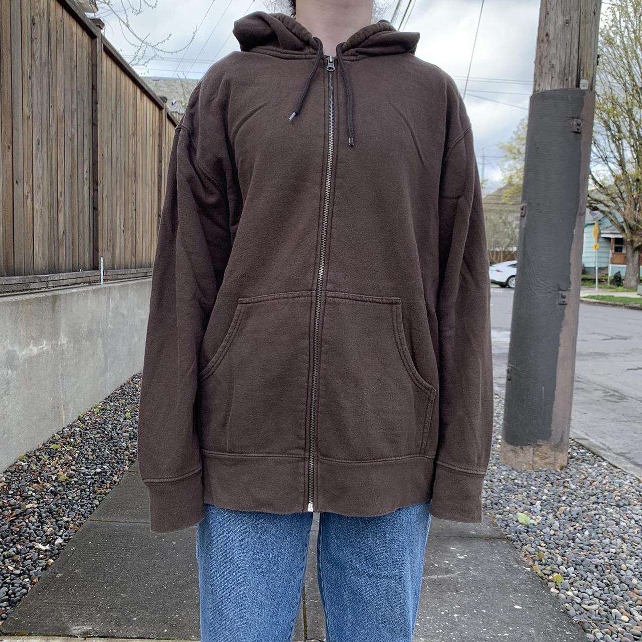 Joe Boxer Men's Brown and White Hoodie Depop