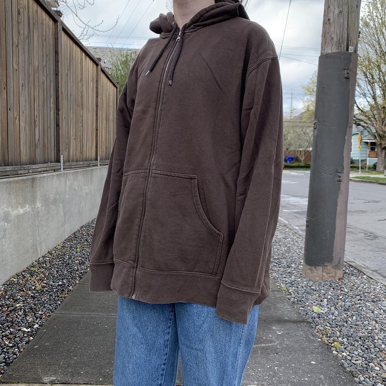 Joe Boxer Men's Brown and White Hoodie Depop