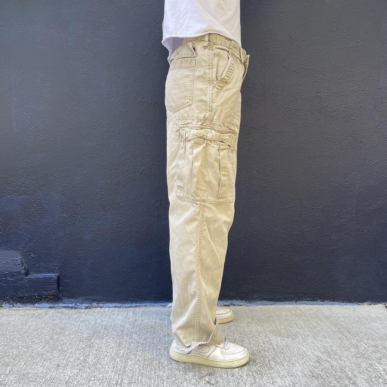 Super nice pair of brown tan baggy Chaps cargo Depop