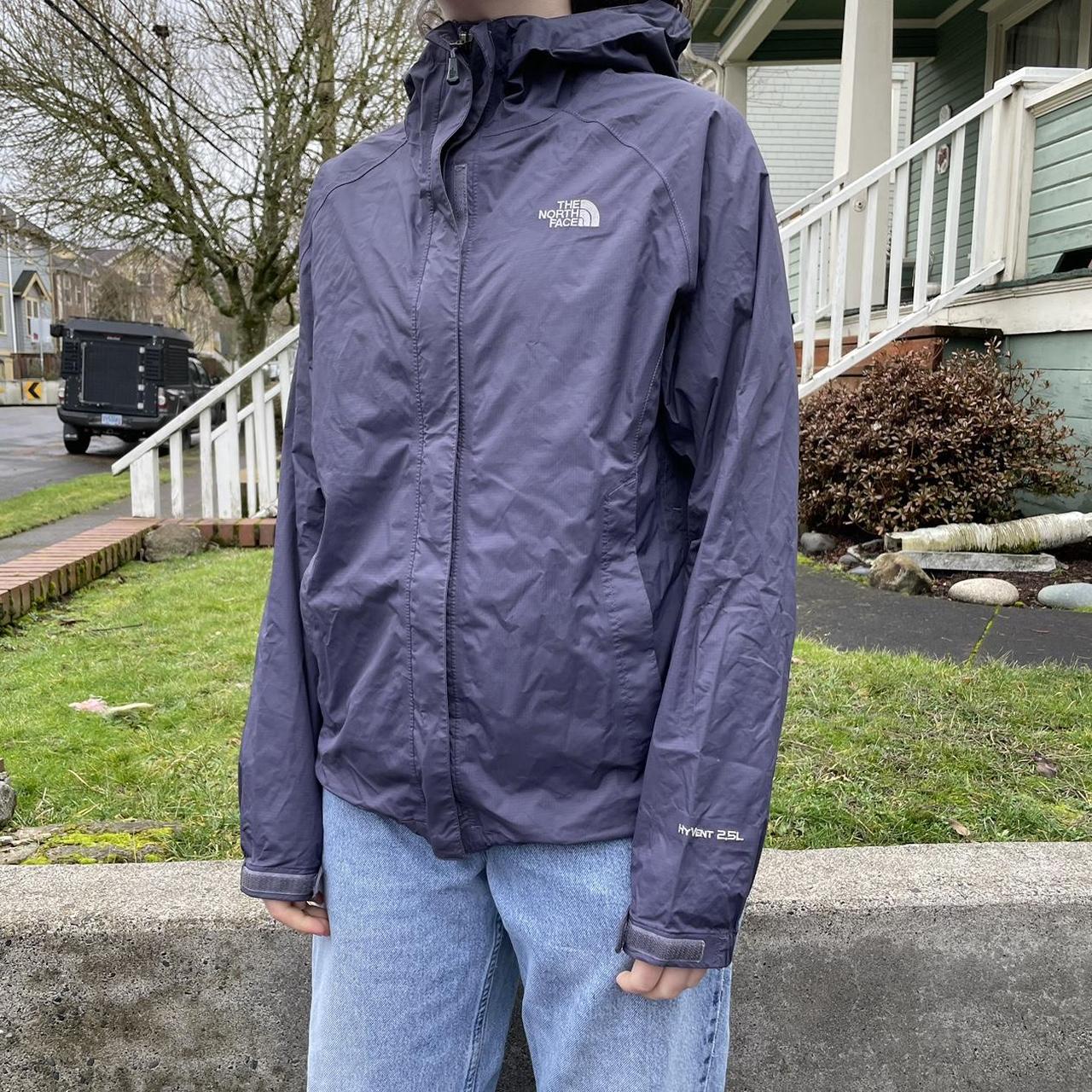 The North Face Hyvent 2.5 Blue Rain Jacket Size - Depop