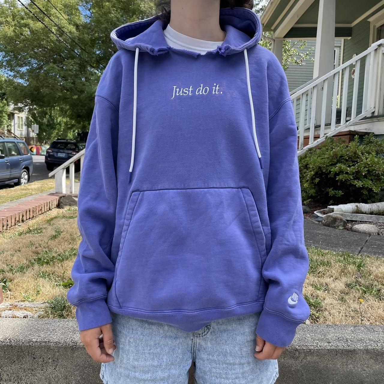 Super cool oversized Nike just do it purple