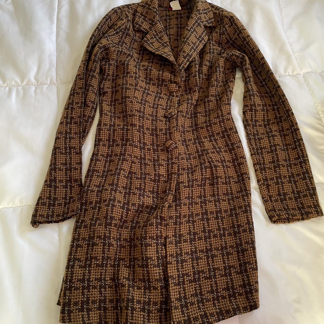 Vintage 70s brown coat - tag says medium Length:... - Depop