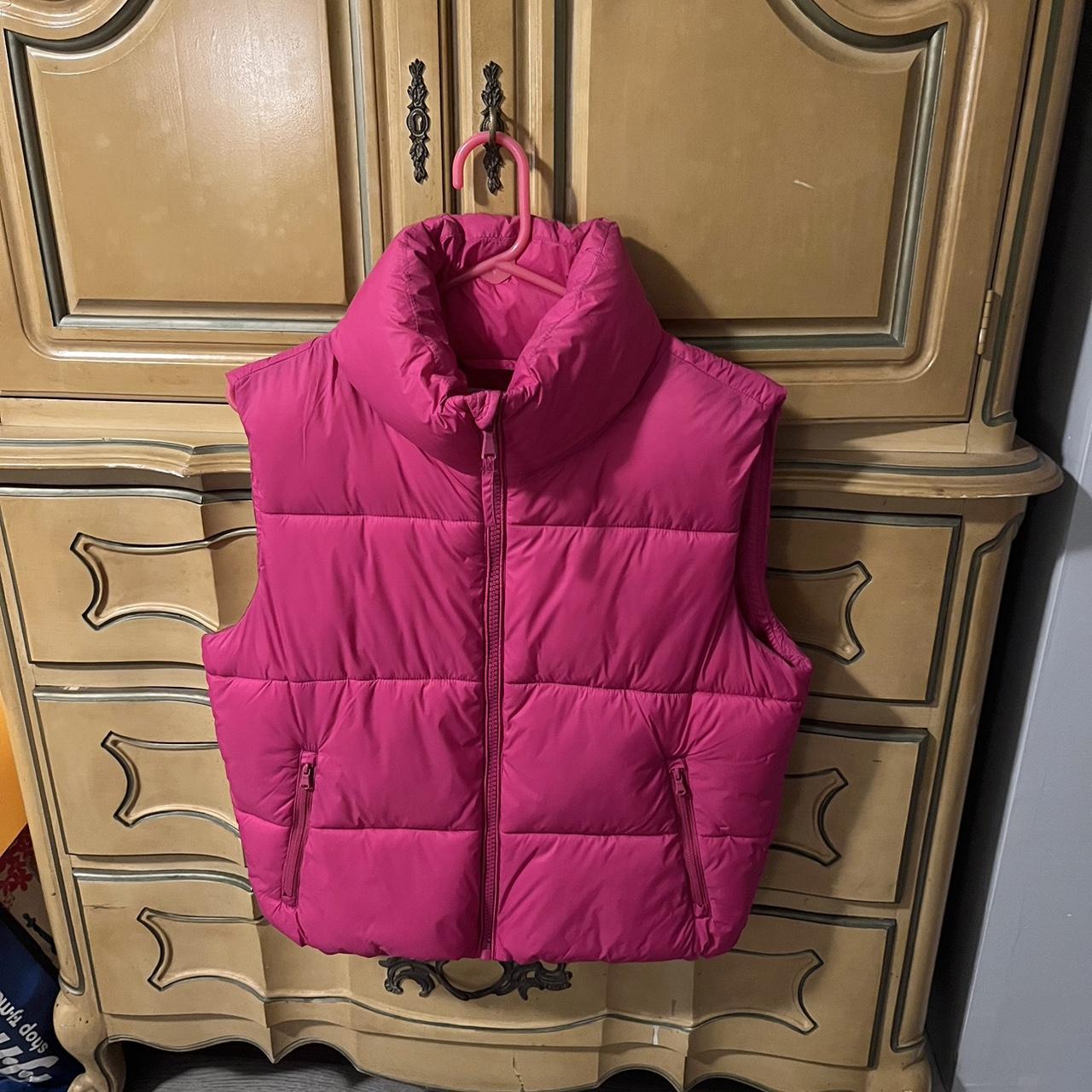Hot Pink Puffer Vest!! - perfect for winter - only... - Depop
