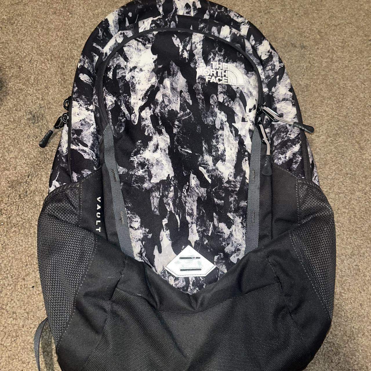 North face black camo on sale backpack