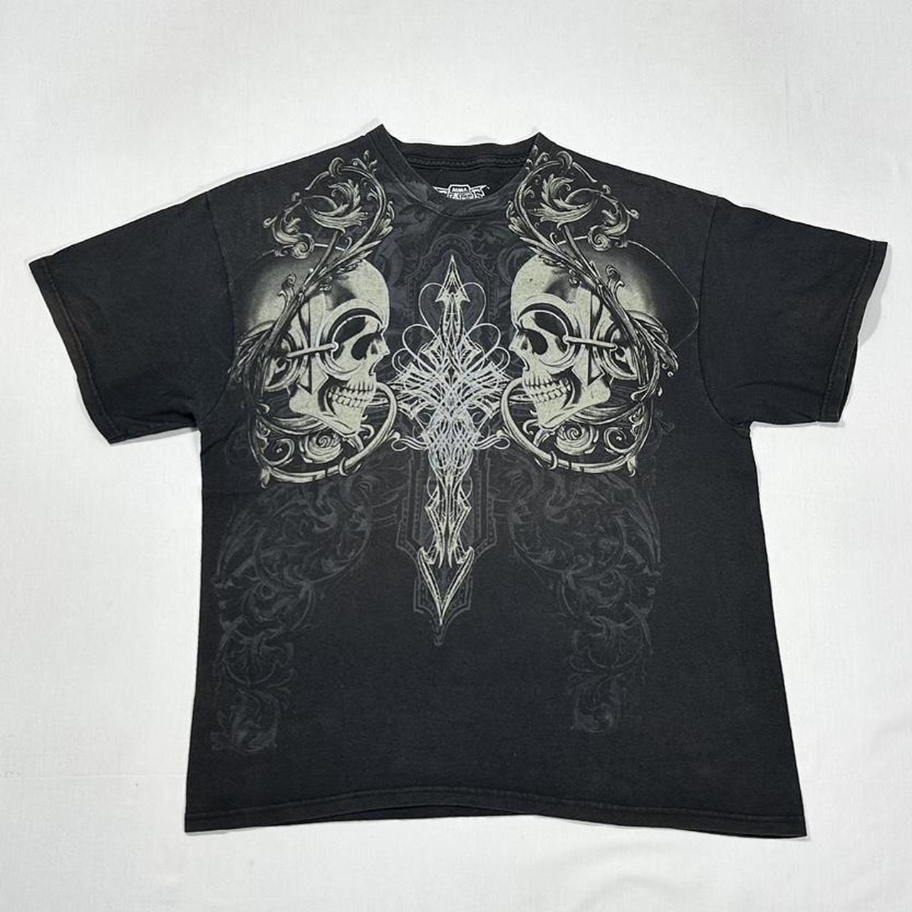 MMA Elite Shirt Cyber Y2K MMA Elite Skull Grunge... - Depop