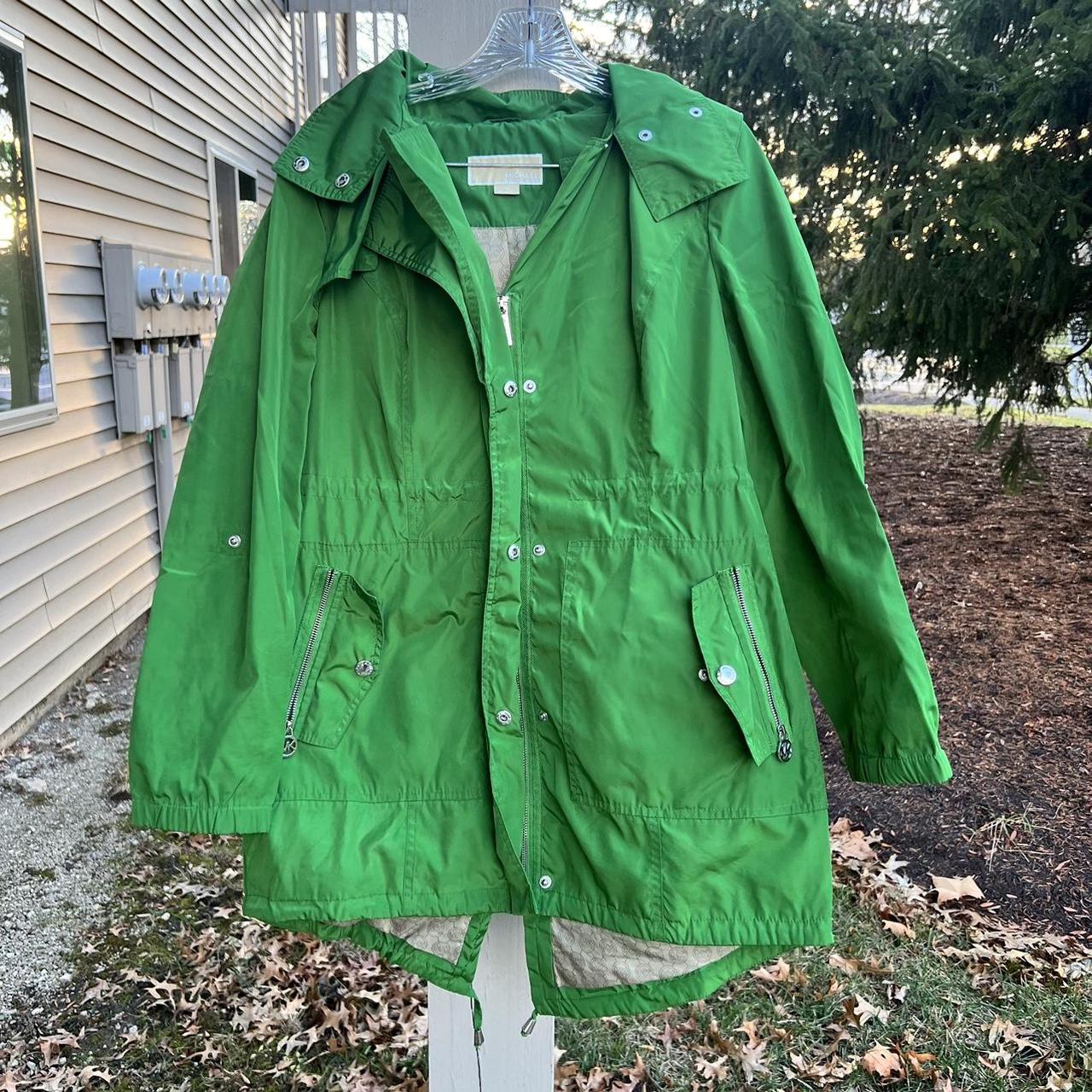 Michael kors deals hooded raincoat