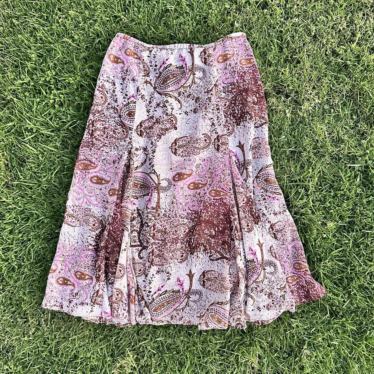 Super Pretty Cold Water Creek Paisley Midi Skirt Depop