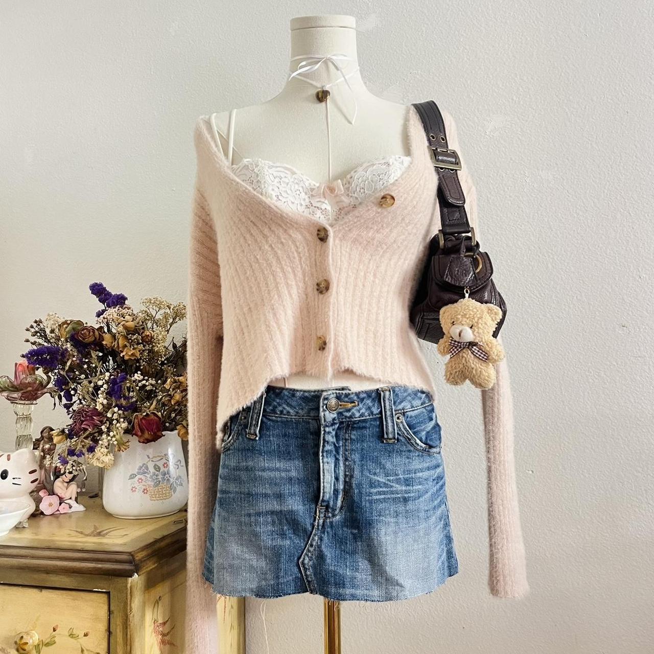 y2k off the shoulder sweater 🎀 Such a cute and soft... - Depop
