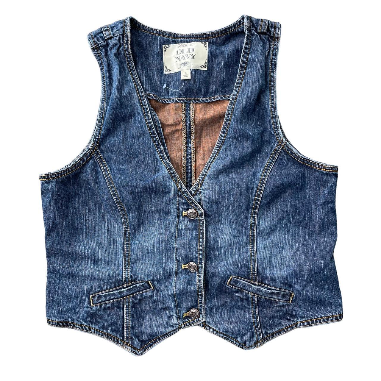 Old Navy Y2k Denim Vest Denim Vest Cute Grunge Depop 7004