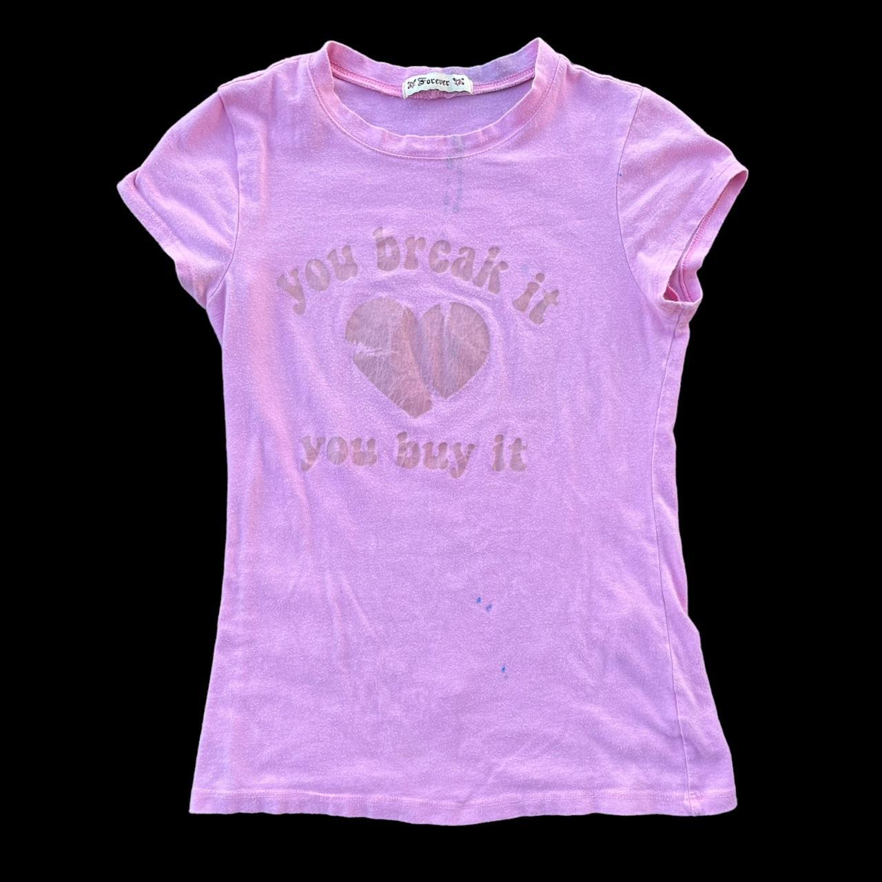 vintage 90s forever 21 baby tee light pink baby... Depop