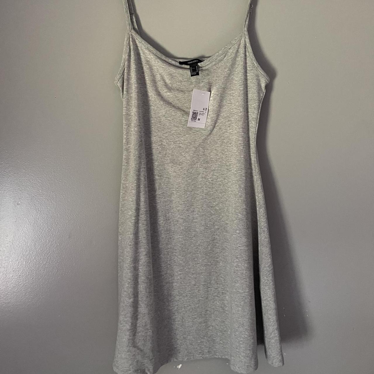 Cami Mini Dress in Grey with adjustable... - Depop