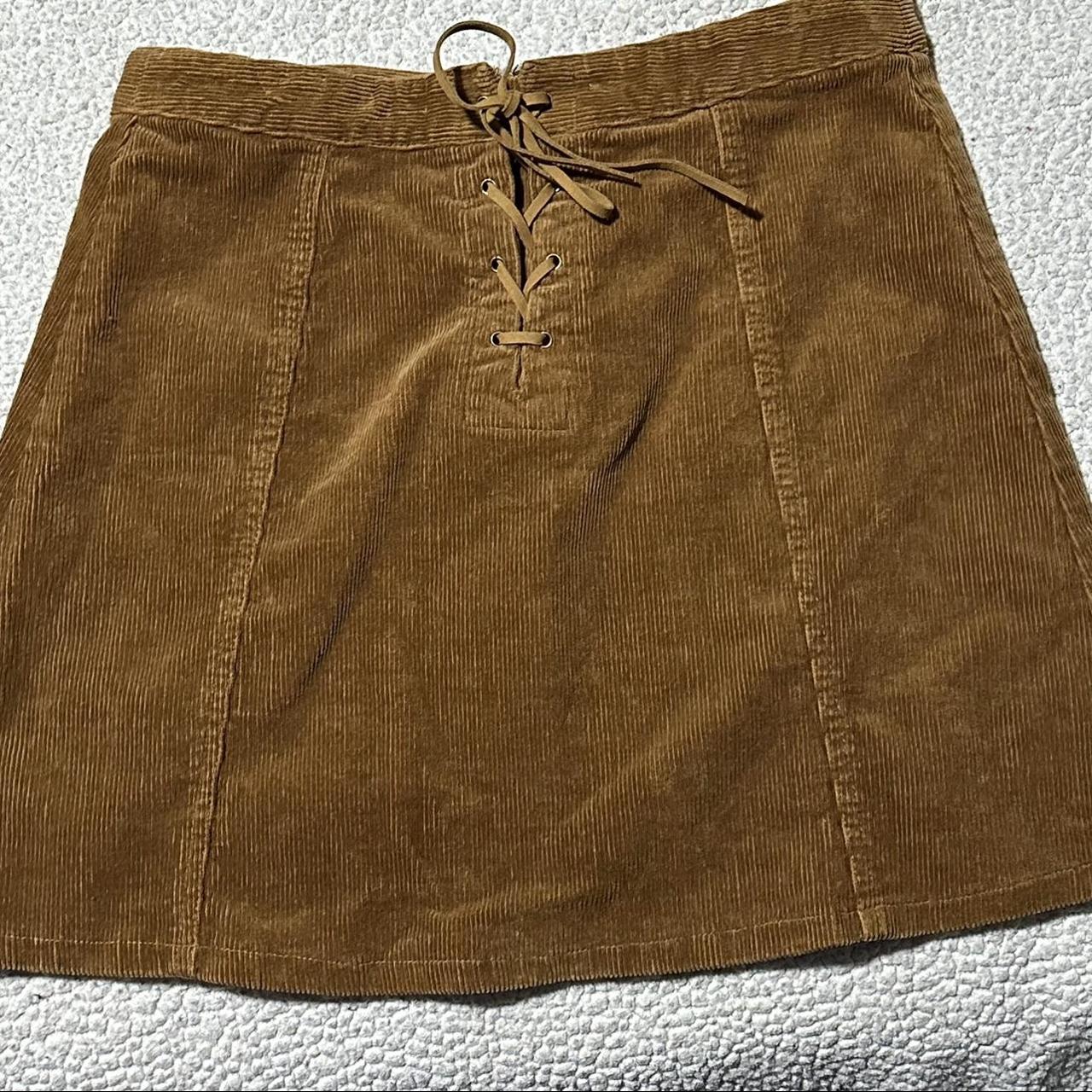 Brown Corduroy mini skirt Cute, affordable... - Depop