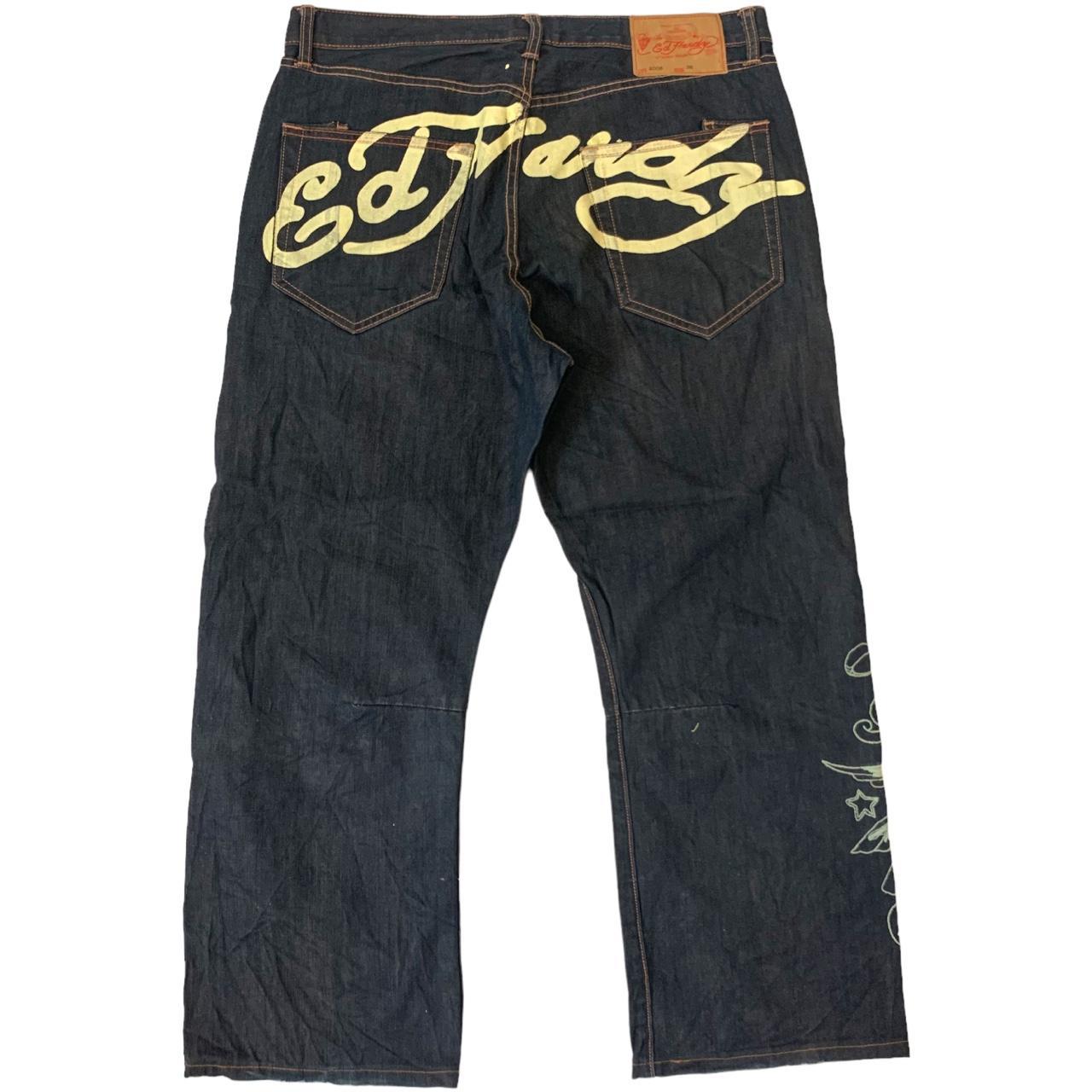 Baggy Ed Hardy Denim Jeans 100%... - Depop