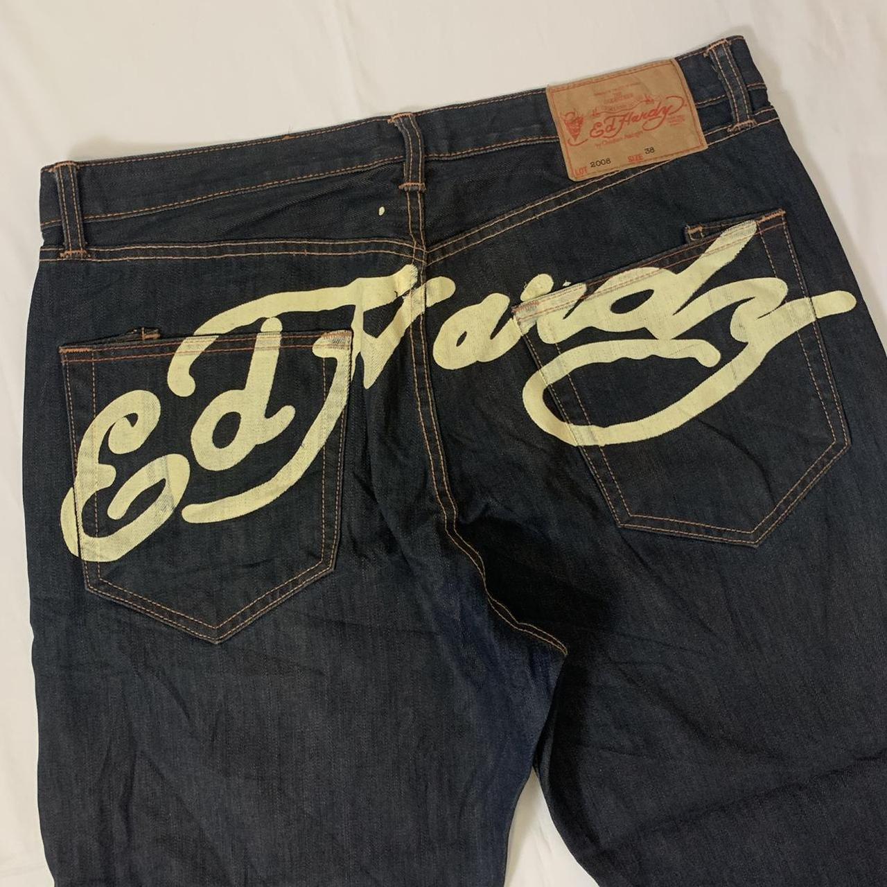 Baggy Ed Hardy Denim Jeans 100%... - Depop
