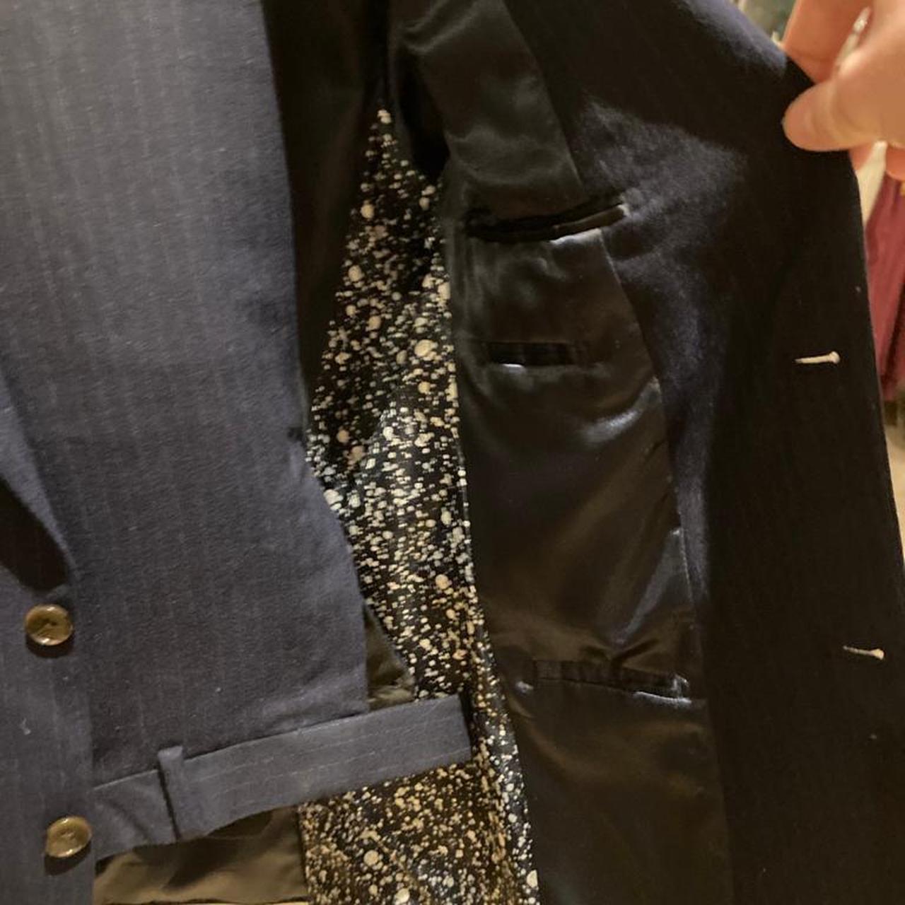 Moss Bros men’s suit navy pinstripe Jacket 48... Depop