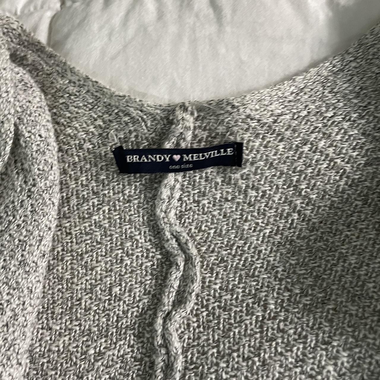 Brandy Melville Grey Salt and Pepper Cardigan. Has... - Depop