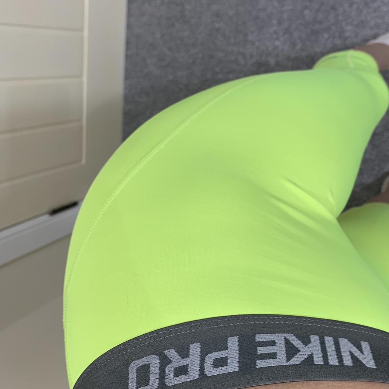 Nike Pro Neon Yellow Leggings Great For The Gym Depop 