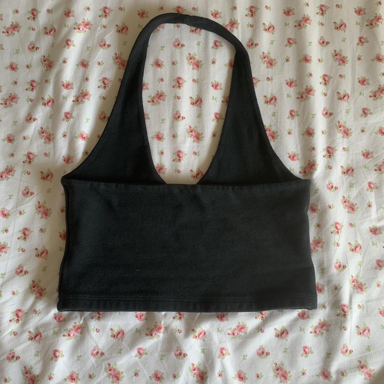 brandy melville black halter top