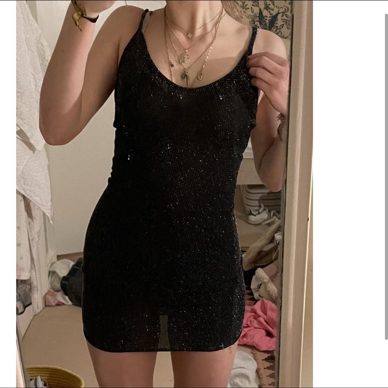 Black sparkly mini dress So cool and a nice fit... - Depop