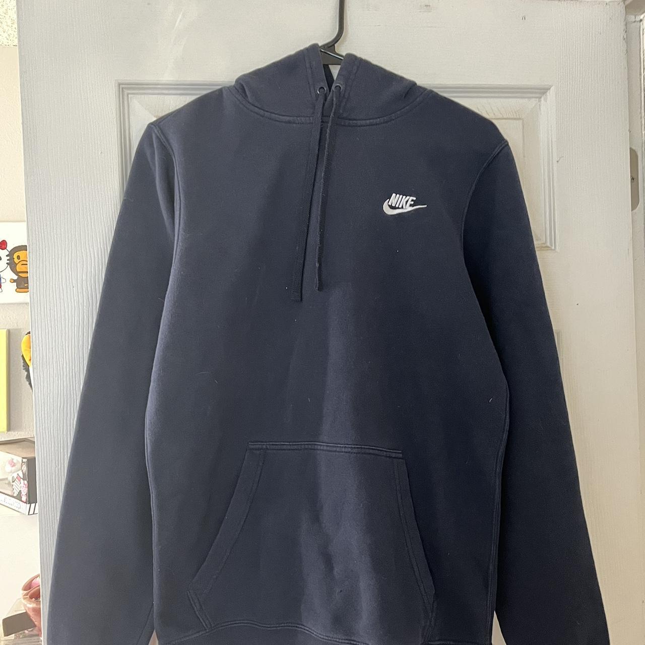 small navy blue nike hoodie - Depop