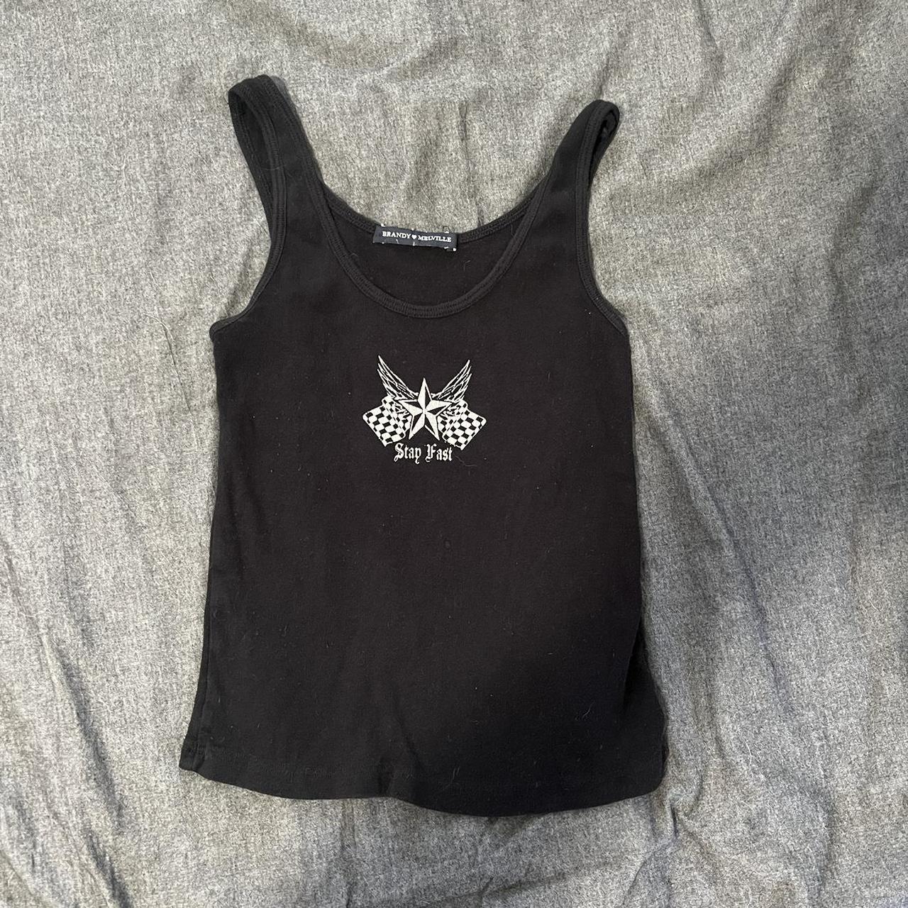 Ride fast tank top -brandy Melville brand -soft,... - Depop