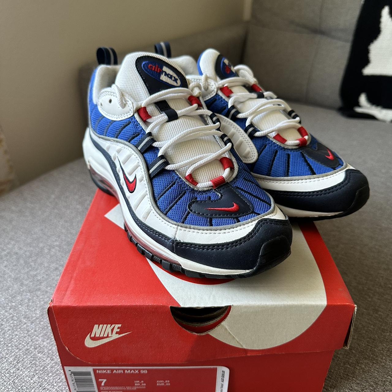 Nike air max 98 white/university red-obsidian best sale