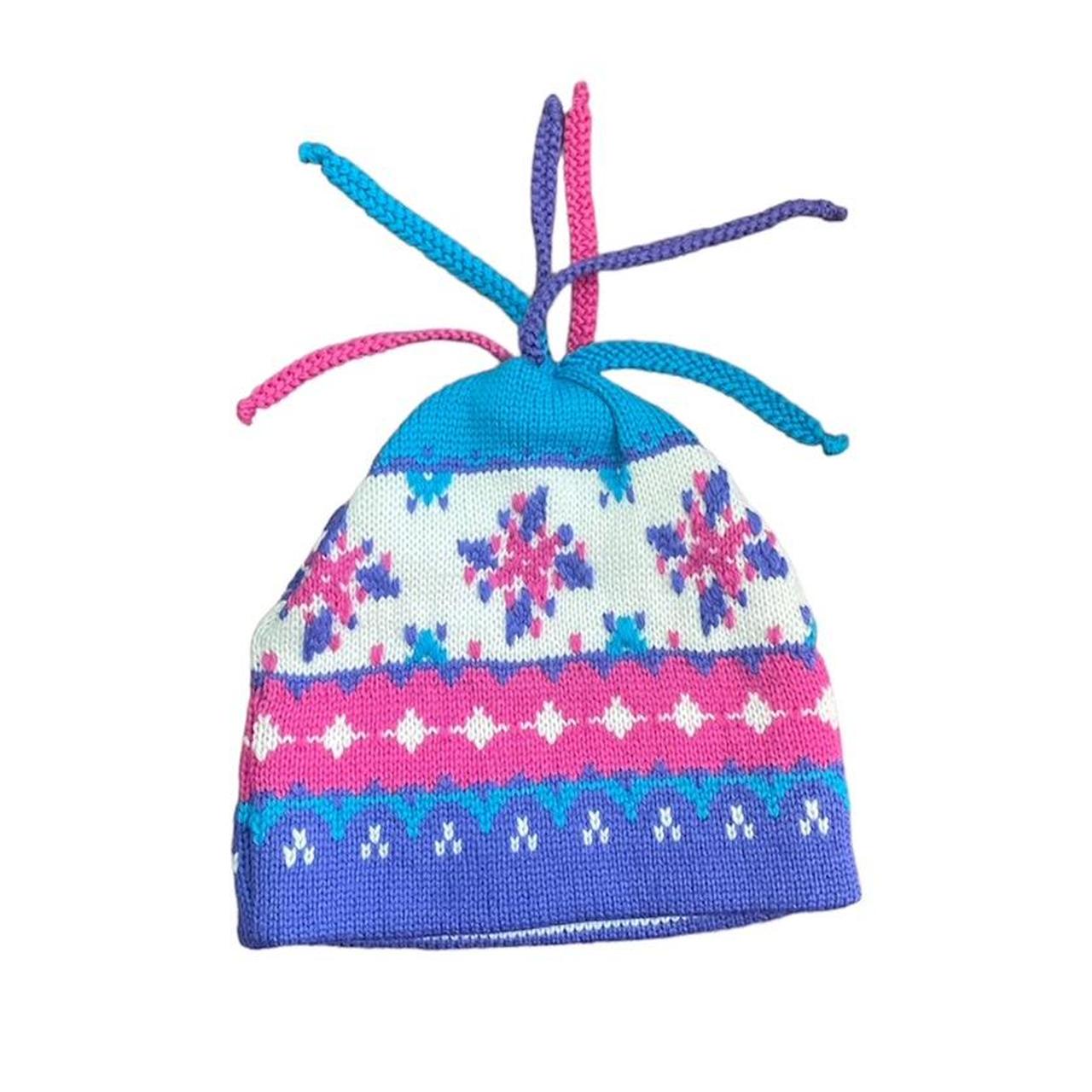 Women's Blue and Pink Hat Depop