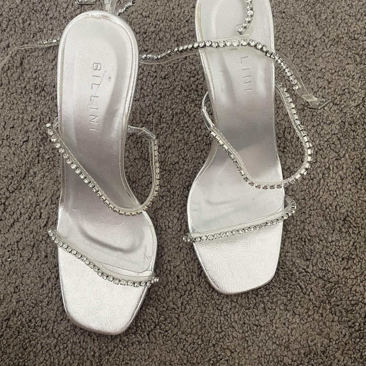 billini silver heels