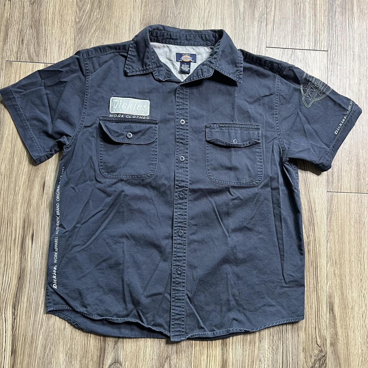 Dickies Men's Black and Grey Shirt | Depop