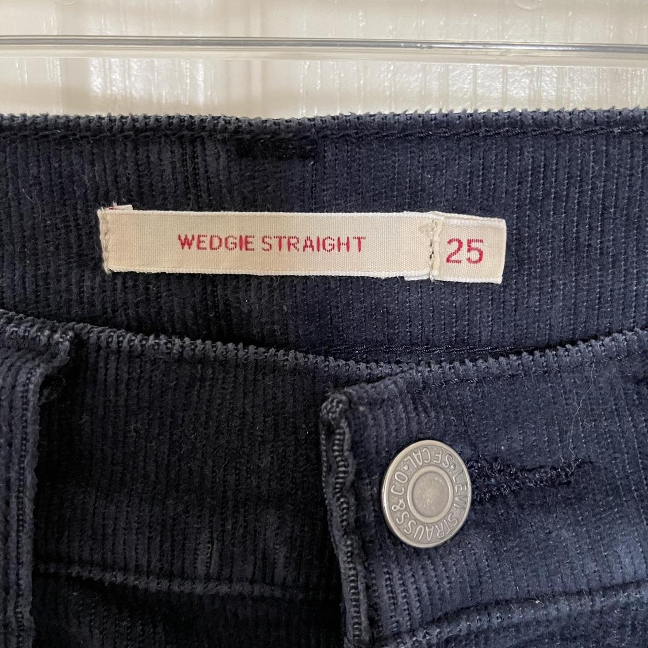 LEVI'S Wedgie Straight store Corduroy Pants Navy Size 25