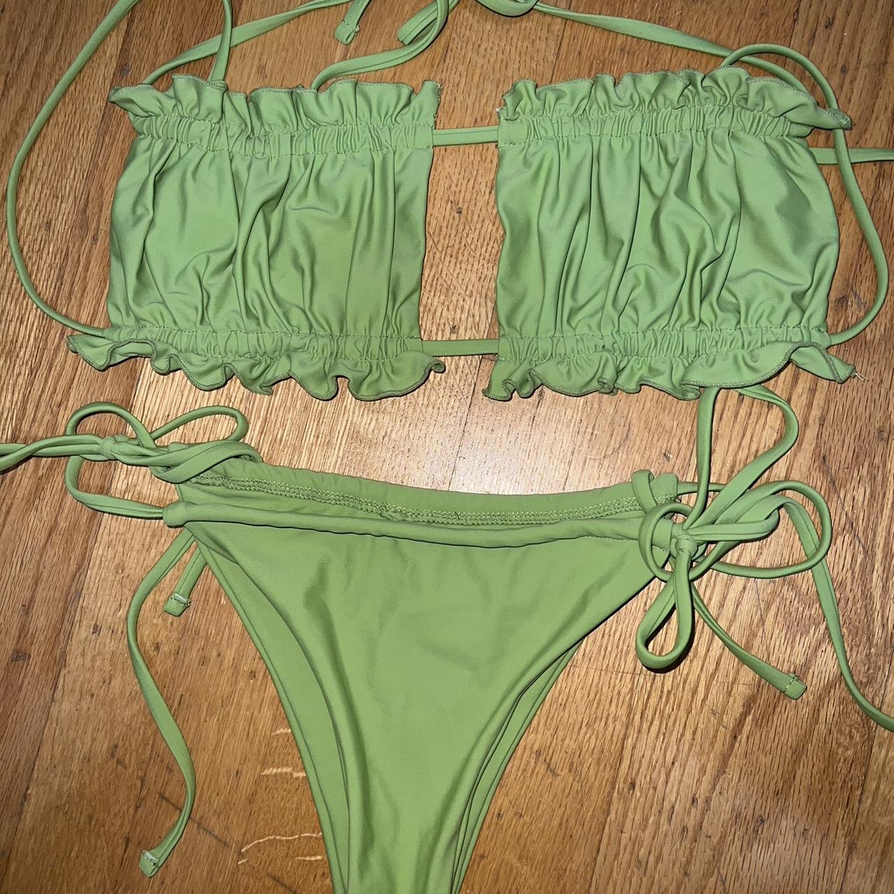 Triangl Women's Green Bikinisandtankinisets Depop