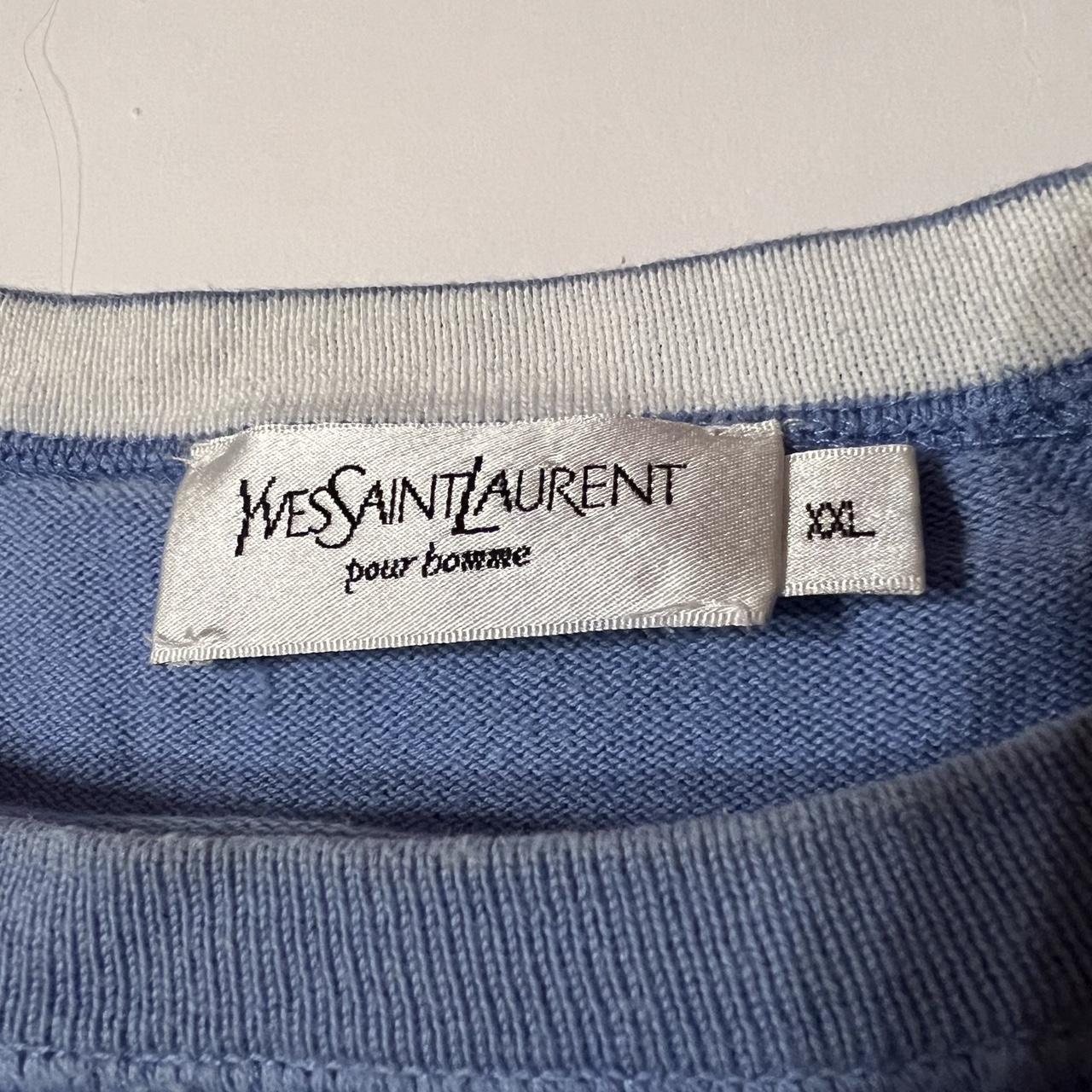 Yves Saint Laurent Men's Blue Sweatshirt | Depop