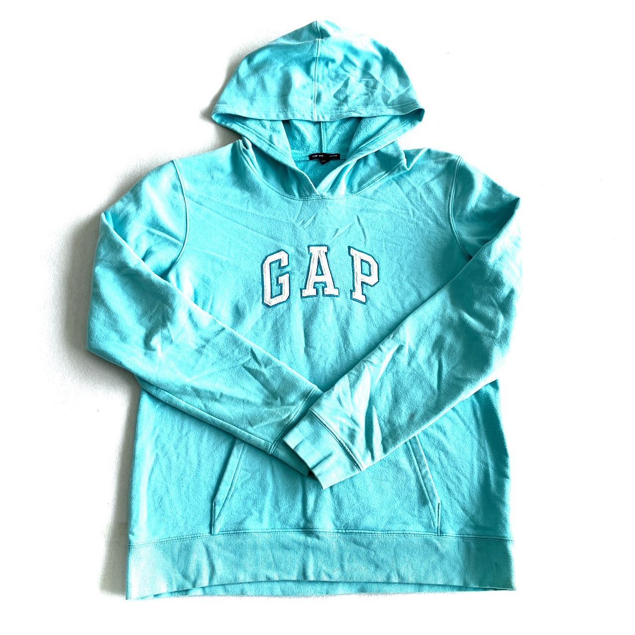 Gap mint gap hoodie big logo sportswear Size... - Depop
