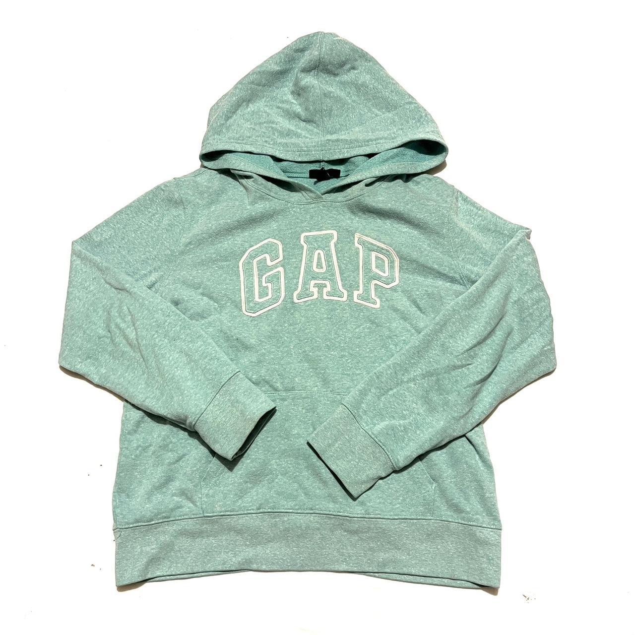 Gap mint green hoodie big logo sportswear Size... - Depop