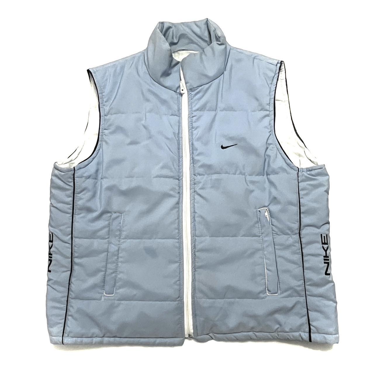 Nike baby blue puffer vest vintage sportswear... Depop