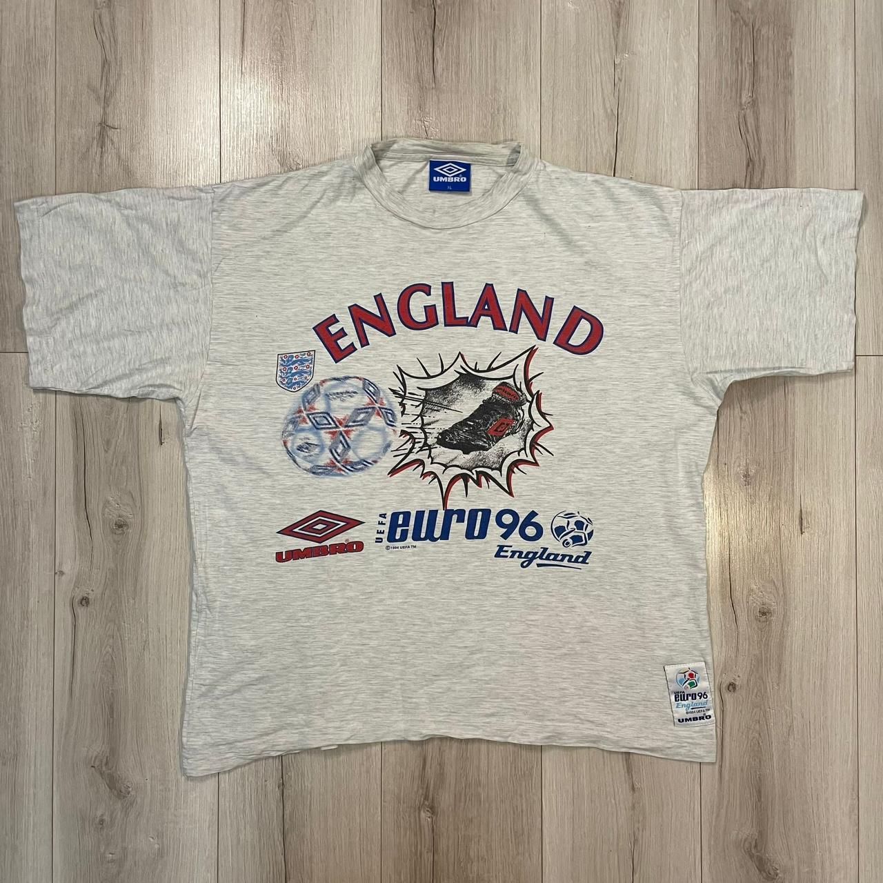 Vintage Umbro England UEFA Euro 96 1994 90s... - Depop