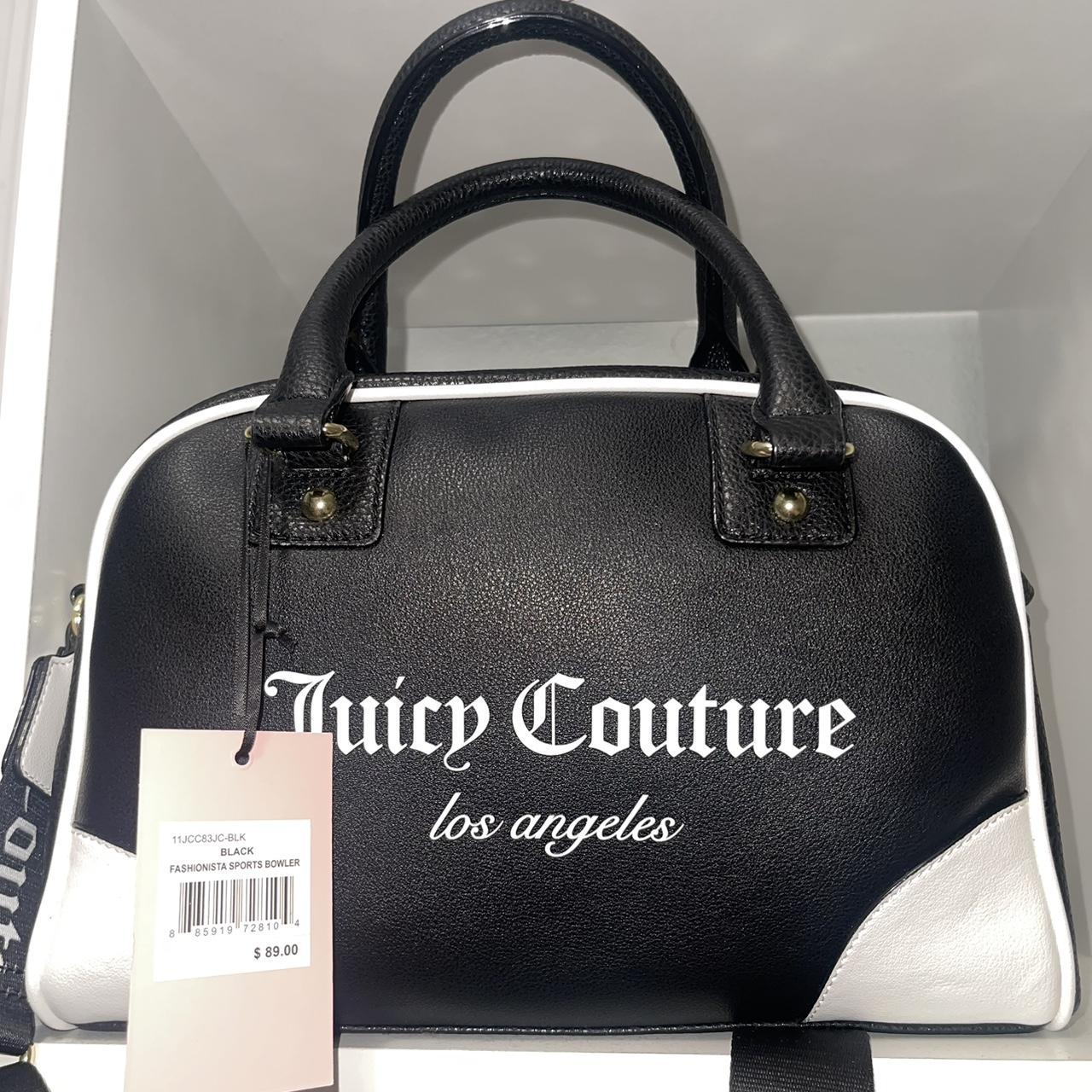 Juicy Couture Women's Black and White Bag | Depop