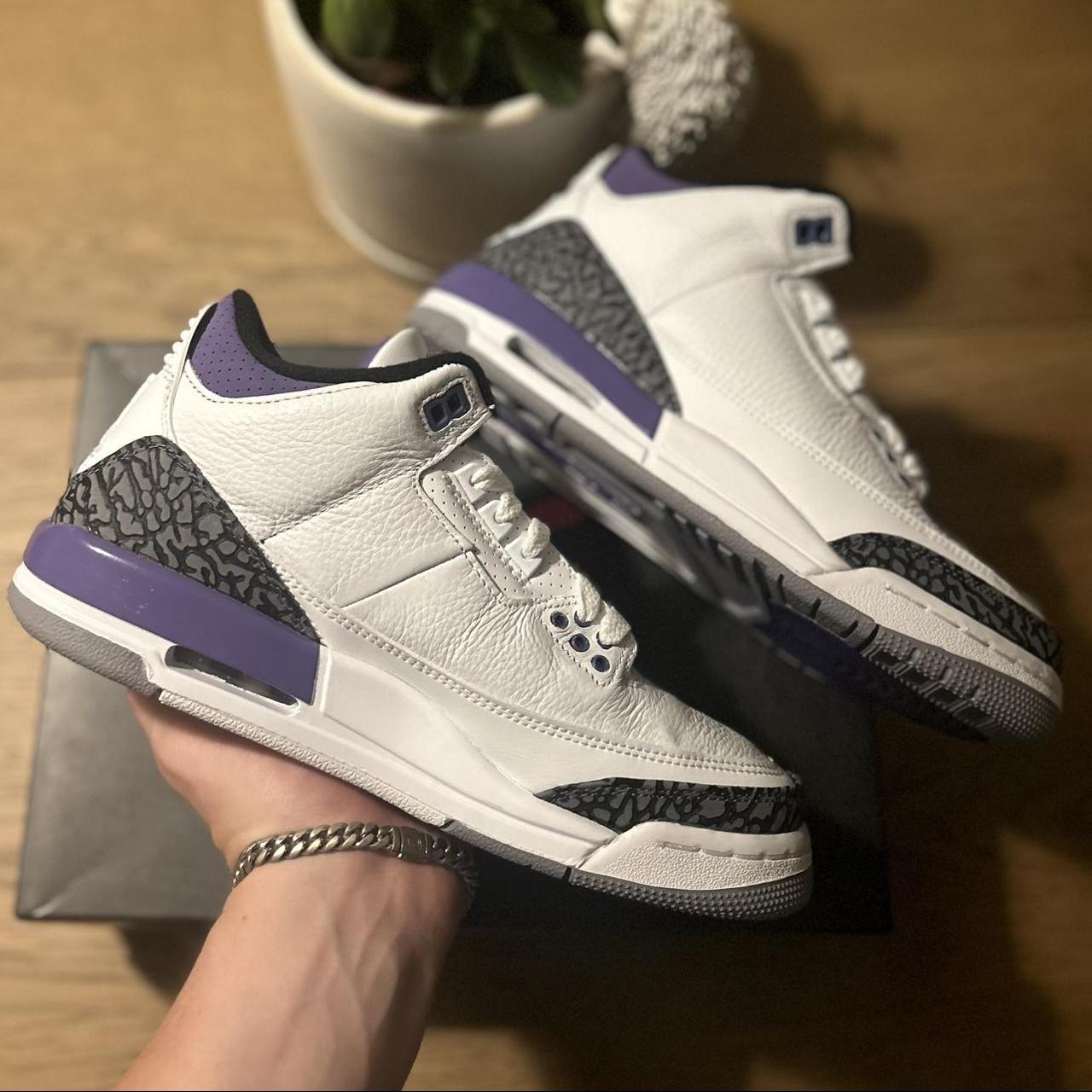 Jordan 3 Dark Iris (gs) Uk6 Eu39 Brand New, Never - Depop