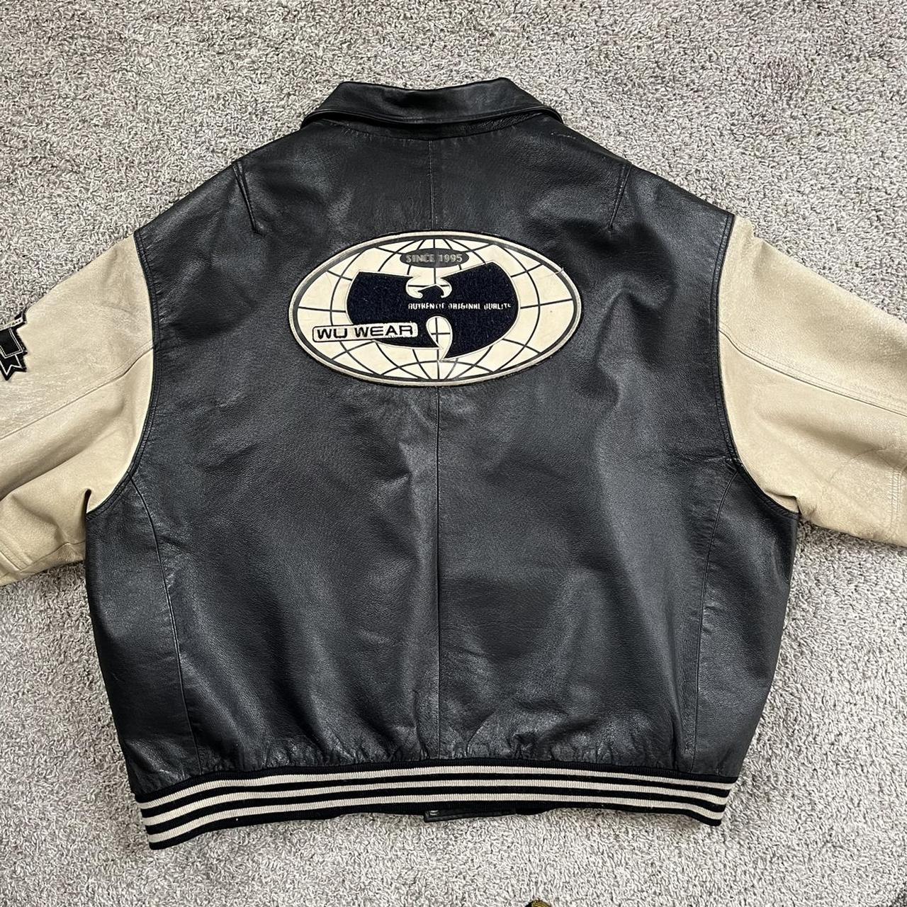 Very rare 90 s Wu Wear jacket. Wu Tang leather