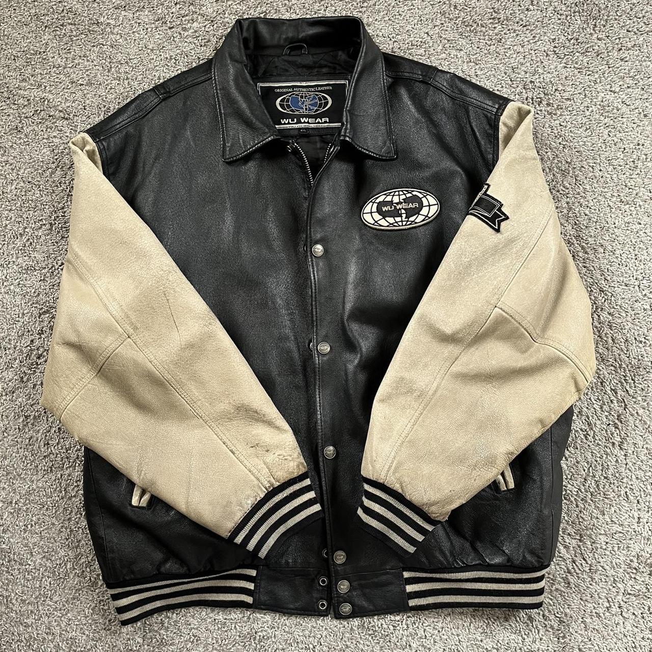 Very rare 90's Wu Wear jacket. Wu-Tang leather | Depop