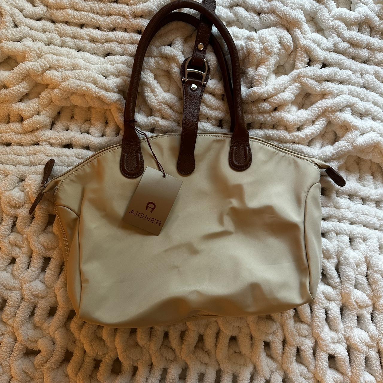 ON HOLD AIGNER Shoulder Bag Nylon Canvas Tote Depop