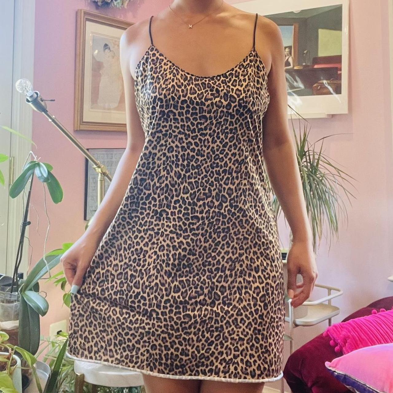 On sale VS Vintage Leopard Print Lingerie Slip